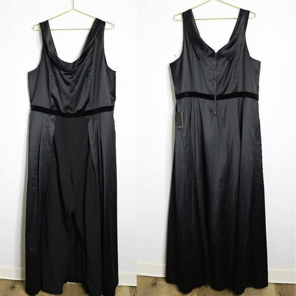 Eloquii Pants - NWT ELOQUII Black Evening Jumpsuit with Train - Black size 20